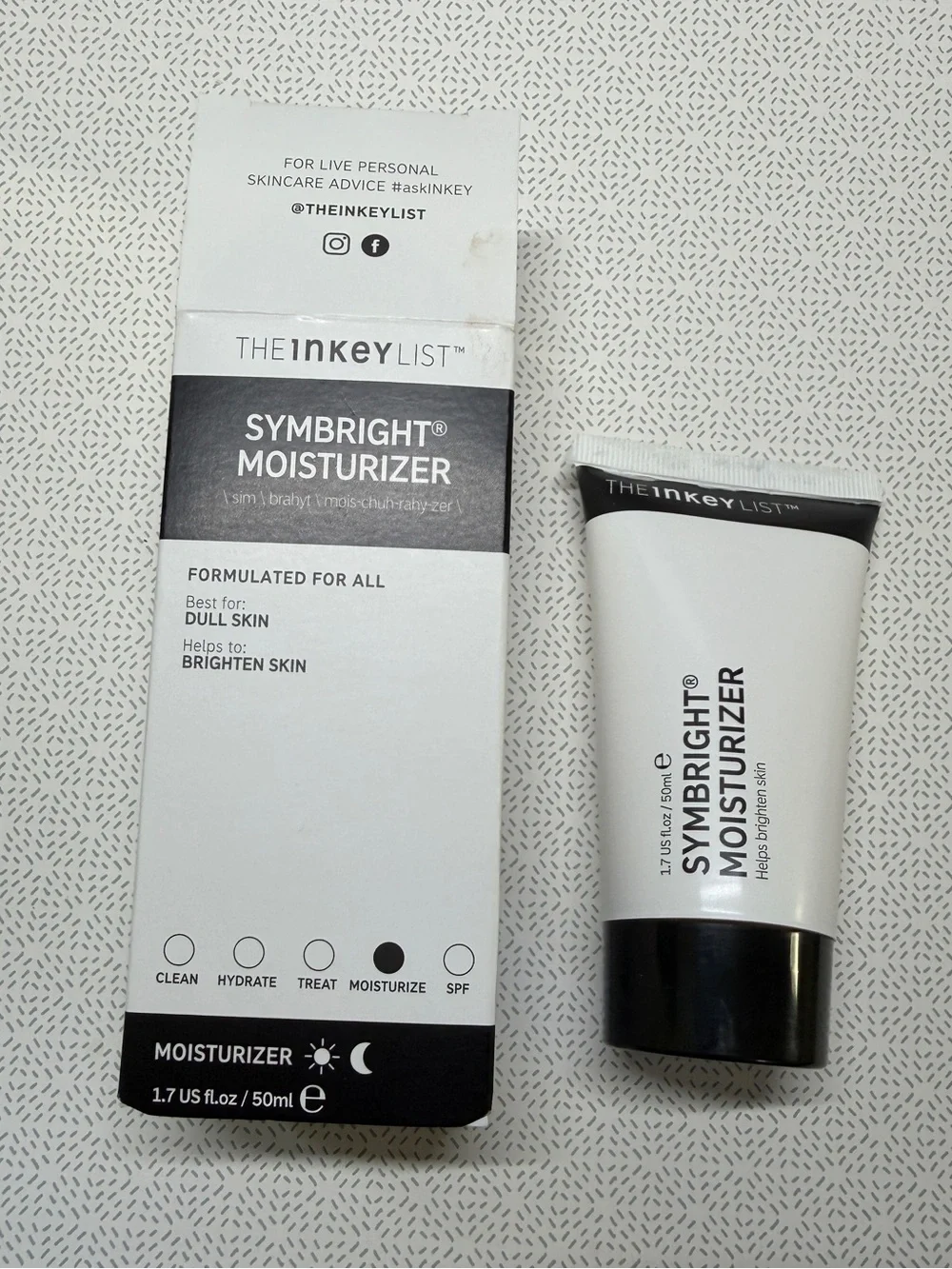 THE INKEY LIST SYMBRIGHT FACE MOISTURIZER BRIGHTENING 50ml 1.7 OZ New NIB